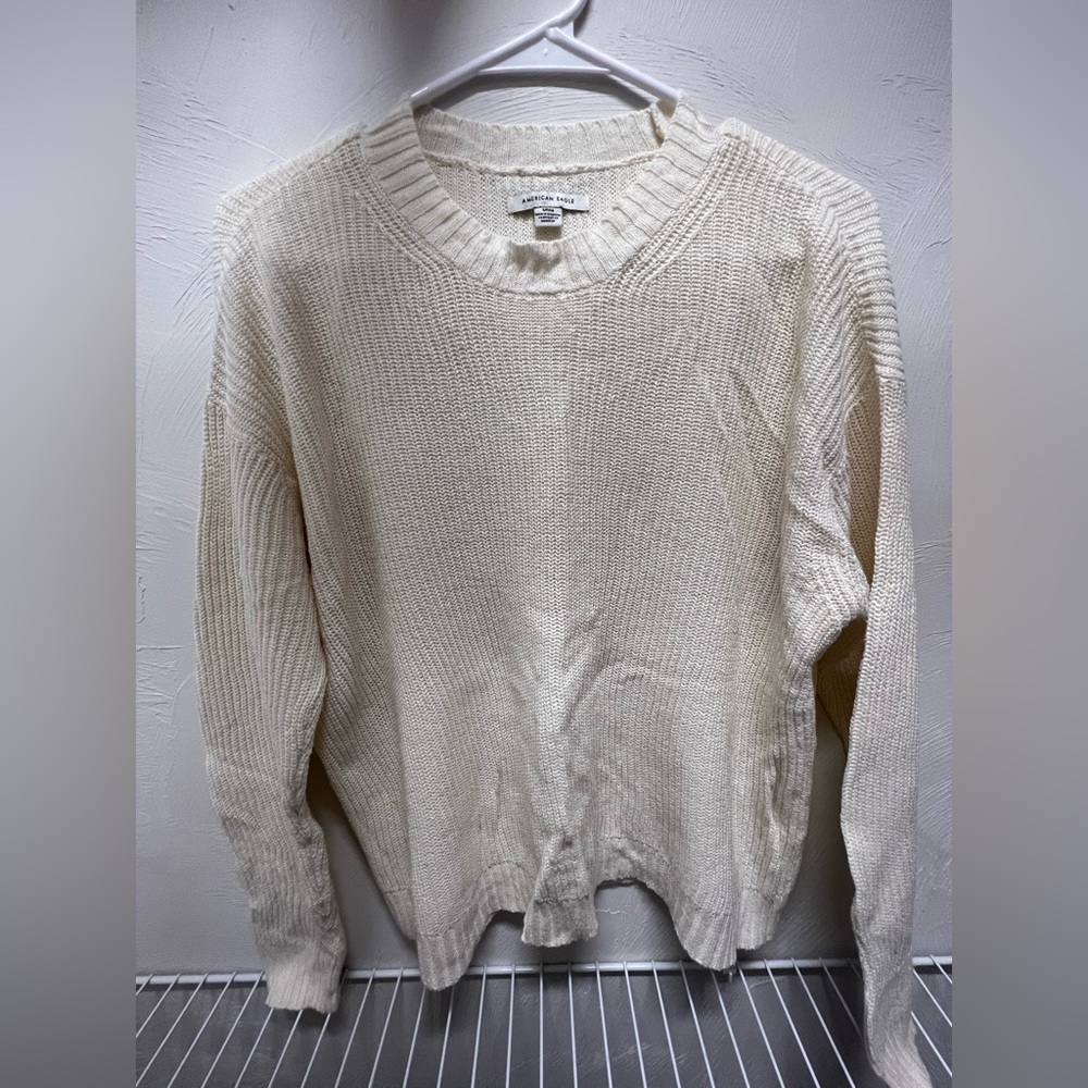 Cream colored American Eagle sweater, size small